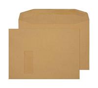 Blake Everyday | sobres C4 (22.9 x 32.4cm) | 250 unidades | 100 g/m² | certifcado PEFC y sostenible | sobres kraft con goma | con ventana | papelería | para oficinas y manualidades | modelo 2710