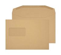 Blake Everyday | sobres C5+ (16.2 x 23.5cm) | 500 unidades | 80 g/m² | sobres kraft con goma | con ventana | papelería | para oficinas y manualidades | modelo 4409