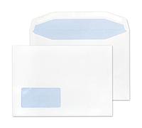 Blake Everyday 162 x 235 mm, 90 gsm Cartera para envíos Engomado Ventana baja (1376), Blanco - Paquete de 500