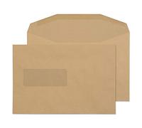 Blake Everyday | sobres C5+ (16.2 x 23.8cm) | 500 unidades | 80 g/m² | sobres kraft con goma | con ventana | papelería | para oficinas y manualidades | modelo 1009