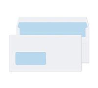 Blake Everyday | sobres DL (11 x 22cm) | 500 unidades | 100 g/m² | certifcado PEFC y sostenible | sobres blancos autoadhesivos | Low con ventana | papelería | para oficinas y manualidades | model 7774