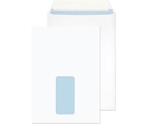 Blake Everyday | sobres DL+ (12.1 x 23.5cm) | 100 unidades | 100 g/m² | certifcado PEFC y sostenible | sobres blancos con tira autoadhesiva | con ventana | papelería | oficinas y manualidades