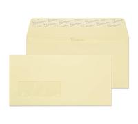 Blake Premium Business | sobres DL crema con ventana (11 x 22cm) | 500 unidades | 120gr | certifcado FSC | tira autoadhesiva | de oficina/comerciales | sobres crema | modelo 51884