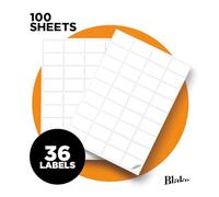 Blake Purely Everyday - 36 etiquetas autoadhesivas por hoja A4-360 etiquetas - 100 hojas - Compatible con impresora láser y de inyección de tinta - Etiqueta de envío de dirección - Suministros de