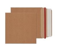 Blake VITA - Sobres de cartón kraft de 14 x 14 cm, paquete de 200 unidades, resistentes de 350 g/m², embalaje 100% reciclable sostenible, antidobleces con tira de rasgadura, sobre de tapa dura para