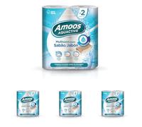 Blake & White 08NKRAQ Aquactive - Rollo de cocina | 3 capas | 2 rollos | Limpiador multiusos 2 en 1 (Paquete de 4)