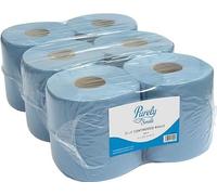 Blake & White PS1214 Purely Smile - Rollo de papel higiénico, 2 Capas, Color Azul, 6 x 400 hojas