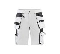 BLAKLADER 108816451098C56 Pantalones Cortos de Pintor elásticos de 4 vías, Color Blanco/Gris Oscuro, Talla C56