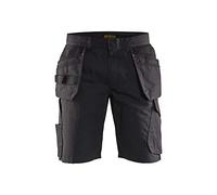 Blaklader 149413309956C60 Service Shorts con bolsillos para clavos, negro/rojo, talla C60