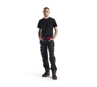 Blaklader 152216459956C62 - Pantalones de Trabajo Ajustados de 4 Vías, Pantalón Cargo, Pantalón, Color Negro y Rojo, Talla C62