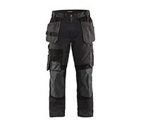 Blaklader 155418609899C46 Craftsman - Pantalón con estiramiento, color gris oscuro/negro, talla C46