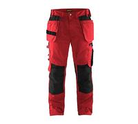 Blaklader 15551860 - Pantalón de trabajo artesanal, color rojo y negro