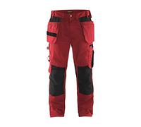 Blaklader 155518605699D84 - Pantalones de trabajo, color rojo y negro, talla D84