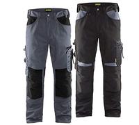 Blaklader 15561860 - Pantalón sin bolsillos para clavos, color gris y negro