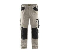 BLAKLADER 155618602799D116 - Pantalones de Trabajo sin Bolsillos para Clavos, Color Gris Piedra/Negro, Talla D116