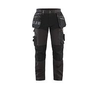Blaklader 159913439899C60 Pantalones de trabajo artesano con elástico, gris oscuro/negro, talla C60