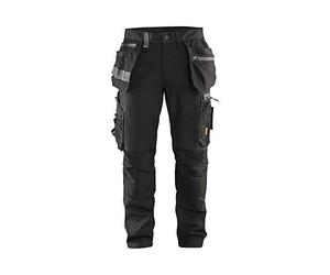 Blaklader 159913439900C48 Pantalones de trabajo artesano con elástico, negro, talla C48