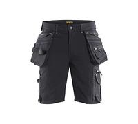 Blaklader 198816449899C48 X1900 - Pantalones cortos de trabajo sin bolsillos para las uñas, color gris oscuro y negro, tamaño C48