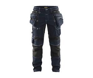 Blaklader 19991141 - Pantalón de Artesano elástico X1900, Azul Marino/Negro, grootte D100