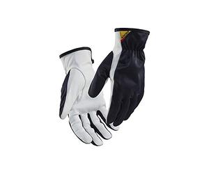 Blaklader 28021459861010 - Guantes de trabajo de piel, color azul marino/blanco, talla 10