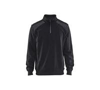Blaklader 335311589998L - Sudadera con media cremallera, 2 colores, color negro y gris oscuro, talla L
