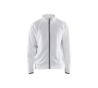 Blaklader 336225261098S - Sudadera con cremallera, color blanco y gris oscuro, talla S
