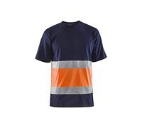 Blaklader 338710308853S Camiseta de alta visibilidad, azul marino/naranja, talla S
