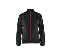 Blaklader 339425269956L - Sudadera con cremallera para mujer, color negro y rojo, talla L