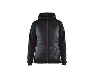 Blaklader 346425269956S Sudadera híbrida para mujer, negro/rojo, talla S