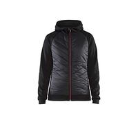 Blaklader 346425269956XXL - Sudadera híbrida para mujer, color negro/rojo, talla XXL