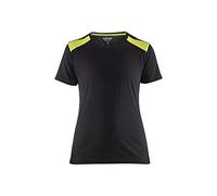 Blaklader 347910429933XS - Camiseta para mujer, color negro y amarillo, talla XS