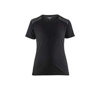Blaklader 347910429998XS - Camiseta Chica Algodon para Mujer, Color Negro y Gris Oscuro, Talla XS