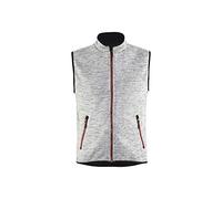 Blaklader 384221179056XXXL - Chaleco de punto, color gris jaspeado/rojo, talla XXXL