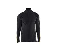 Blaklader 479610759900M - Camiseta interior ignífuga (78% lana de merino, talla M), color negro