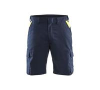 Blaklader Short Industrie Stretch 2D - Bleu Marine/Jaune Fluo 4XL - FR(58) - SE(C64) - Standards - Vêtements de Travail