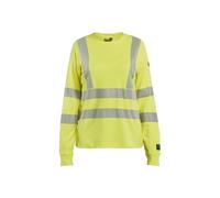 Blaklader T-Shirt de Travail Manches Longues multinormes Femme feMyanMare - Jaune Fluo XL - Vêtements de Travail