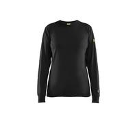 Blaklader T-Shirt de Travail Manches Longues Retardant flaMyanMare Femme feMyanMare 3467 Noir XS - Vêtements de Travail