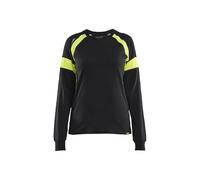 Blaklader T-Shirt de Travail Manches Longues Visible Femme feMyanMare 3521 Noir/Jaune Fluo XL - Vêtements de Travail