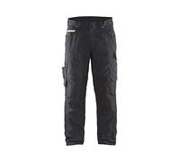 blakläder 149513309933 C148 Service Pantalones, Negro/Amarillo, C148