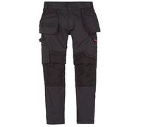 Blakläder 149613309956D112 Service - Pantalón de trabajo con bolsillos para clavos, color negro y rojo