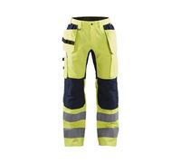 Blakläder 155218113389 C154 HIGH-VIS pantalón tamaño elástico, Amarillo/Azul Marino, C154