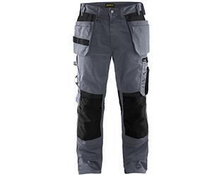 Blakläder 155518609499 C54 Craftsman Pantalones Tamaño, Gris/Negro, C54