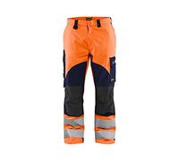 Blakläder 158815135389D108 Multinorm Inherent Pantalones de Trabajo High Vis Naranja/Azul Marino, Talla D108