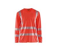 blakläder 338510135500 X XXL Advertencia de camiseta de manga larga, Rojo, XXXL