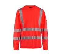 blakläder 3385101355004 X L Advertencia de camiseta de manga larga, Rojo, 4 x l