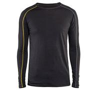Blakläder 479917349835 X S ropa interior tamaño de la parte superior muy suave lana de merino, color gris/amarillo, talla XS