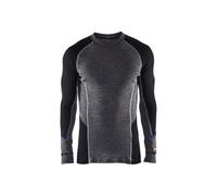 Blakläder 489717329699S - Camiseta interior cálida, talla S, color gris, gris medio/negro, S
