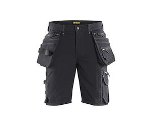 BLÅKLÄDER Blaklader 198816449899C50 X1900 - Pantalones Cortos para Manualidades (elásticos, sin Bolsillos para Clavos), Color Gris Oscuro y Negro, Talla C50