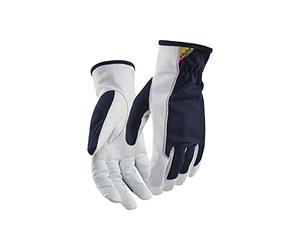 BLÅKLÄDER Blaklader 2803145886109 - Guantes de trabajo de piel, color azul marino oscuro/blanco, talla 9