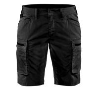 Blåkläder Mujeres Pantalones Cortos de Servicio con Estiramiento Negro, Talla C30 / 32 - rango óptimo de movimiento y comodidad